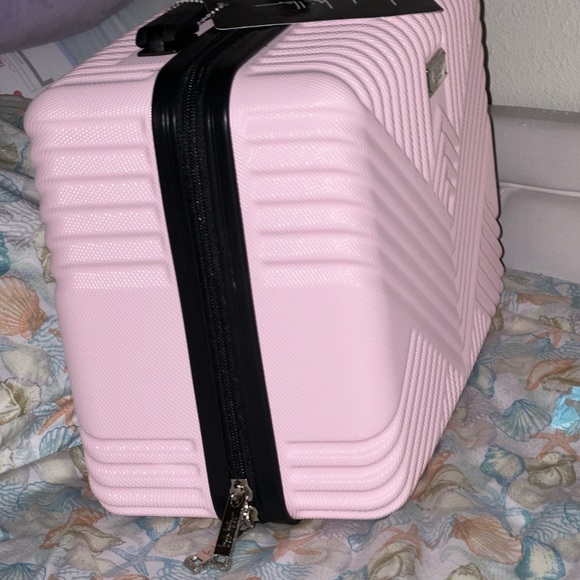 Nicole miller corral pink travel carry on luggage suitcase 10”*14”*7 price drop - Picture 4 of 11